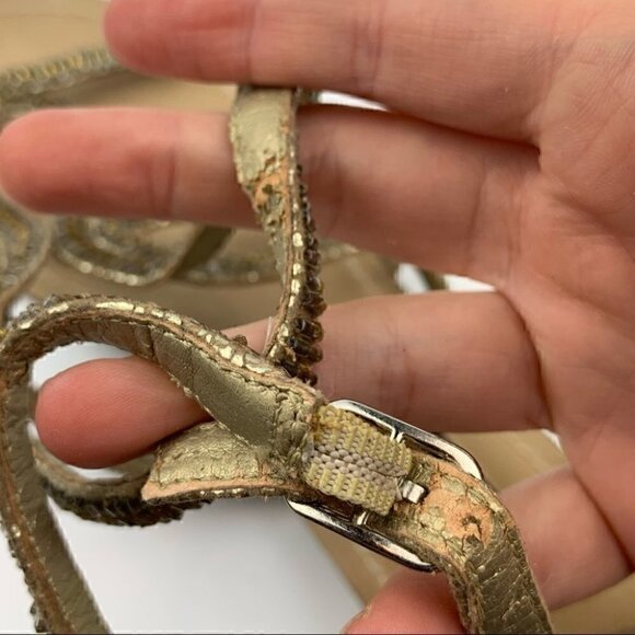 Steve madden Luxe sandal L-Crystl 7 gold gladiator - Picture 12 of 13